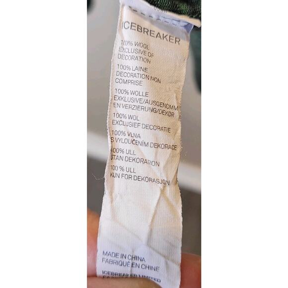 Icebreaker Mens Merino 200 Black Green Striped Long Sleeve Base Layer Top XXL - Picture 11 of 12